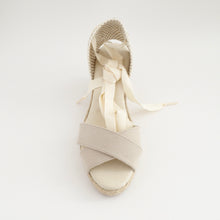 Load image into Gallery viewer, Wedge espadrilles open toe sand