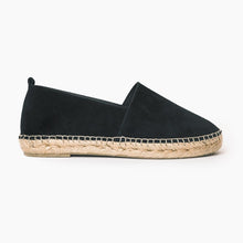 Load image into Gallery viewer, handgjorda svarta mocka espadriller