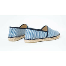 Load image into Gallery viewer, Blue white striped espadrilles espadrillos

