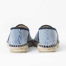 Load image into Gallery viewer, Blue white striped espadrilles
