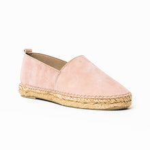 Load image into Gallery viewer, Rosa handgjorda mocka espadriller
